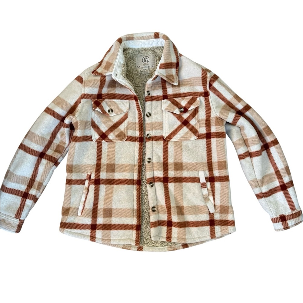 Plaid Sherpa-Lined Jacket